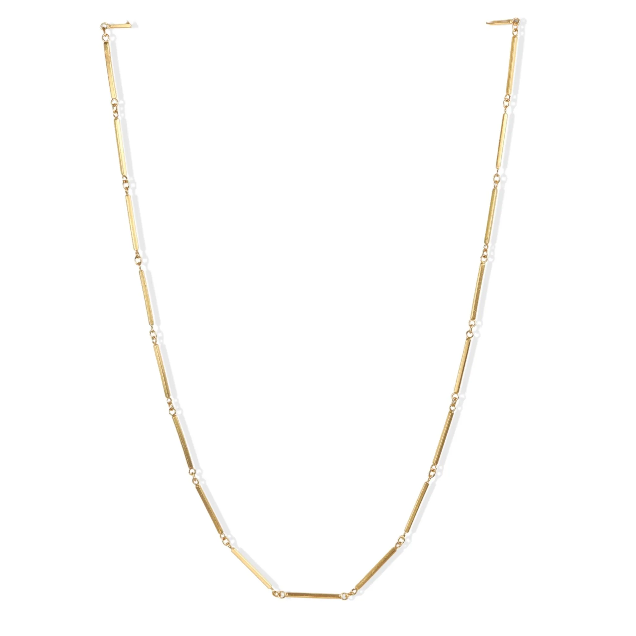 20K Gold Bar Chain Necklace