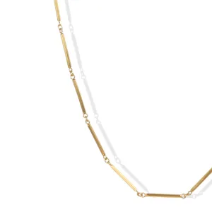 20K Gold Bar Chain Necklace