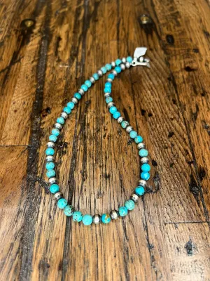 20" 6mm Turquoise Navajo Pearl