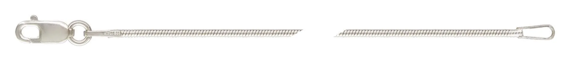 24" 1.0mm Snake Chain, Sterling Silver. Made in USA. #501520524L