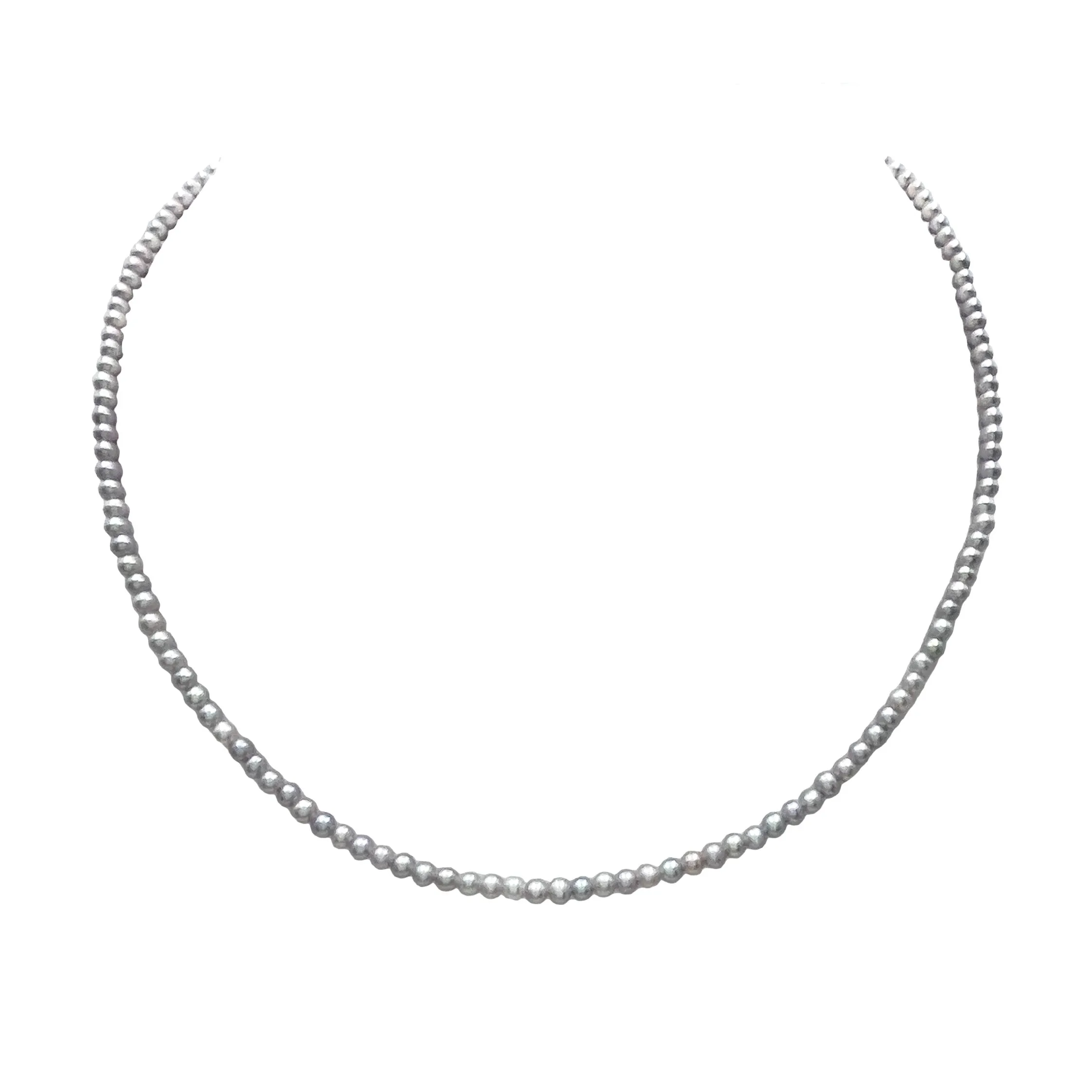 2.8mm-3mm Silver Baby Pearl Necklace