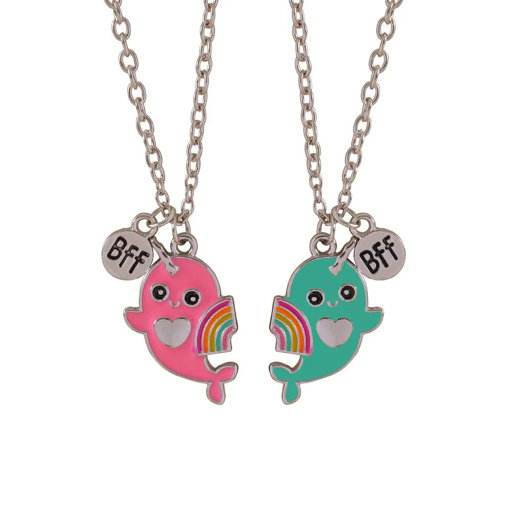 2Pcs Heart-Shaped Magnet Panda Necklaces
