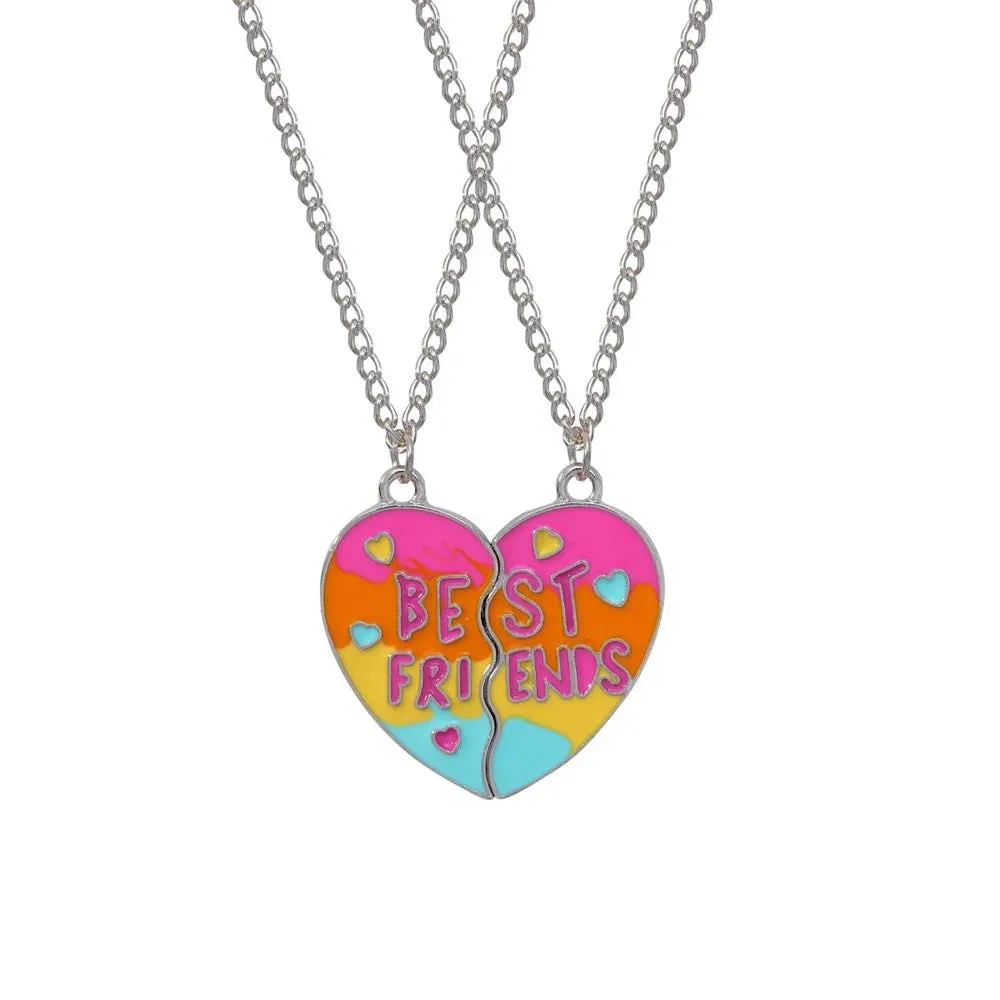 2Pcs Heart-Shaped Magnet Panda Necklaces