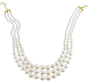 3 Strand Gold Tone Kiska Pearls