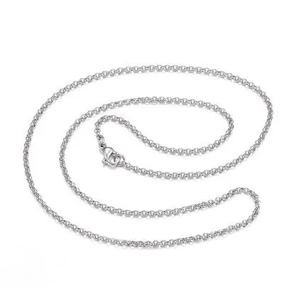 304 Stainless Steel Necklaces, Rolo Chain Necklaces 60cm