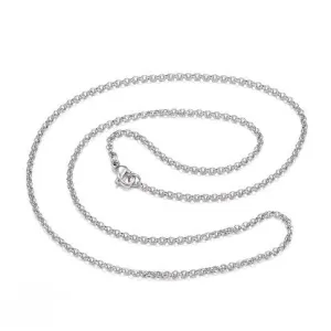 304 Stainless Steel Necklaces, Rolo Chain Necklaces 60cm