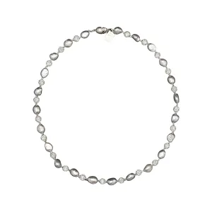 424-07-SHORT | GRAY PETITE EDISON CHOKER 18"