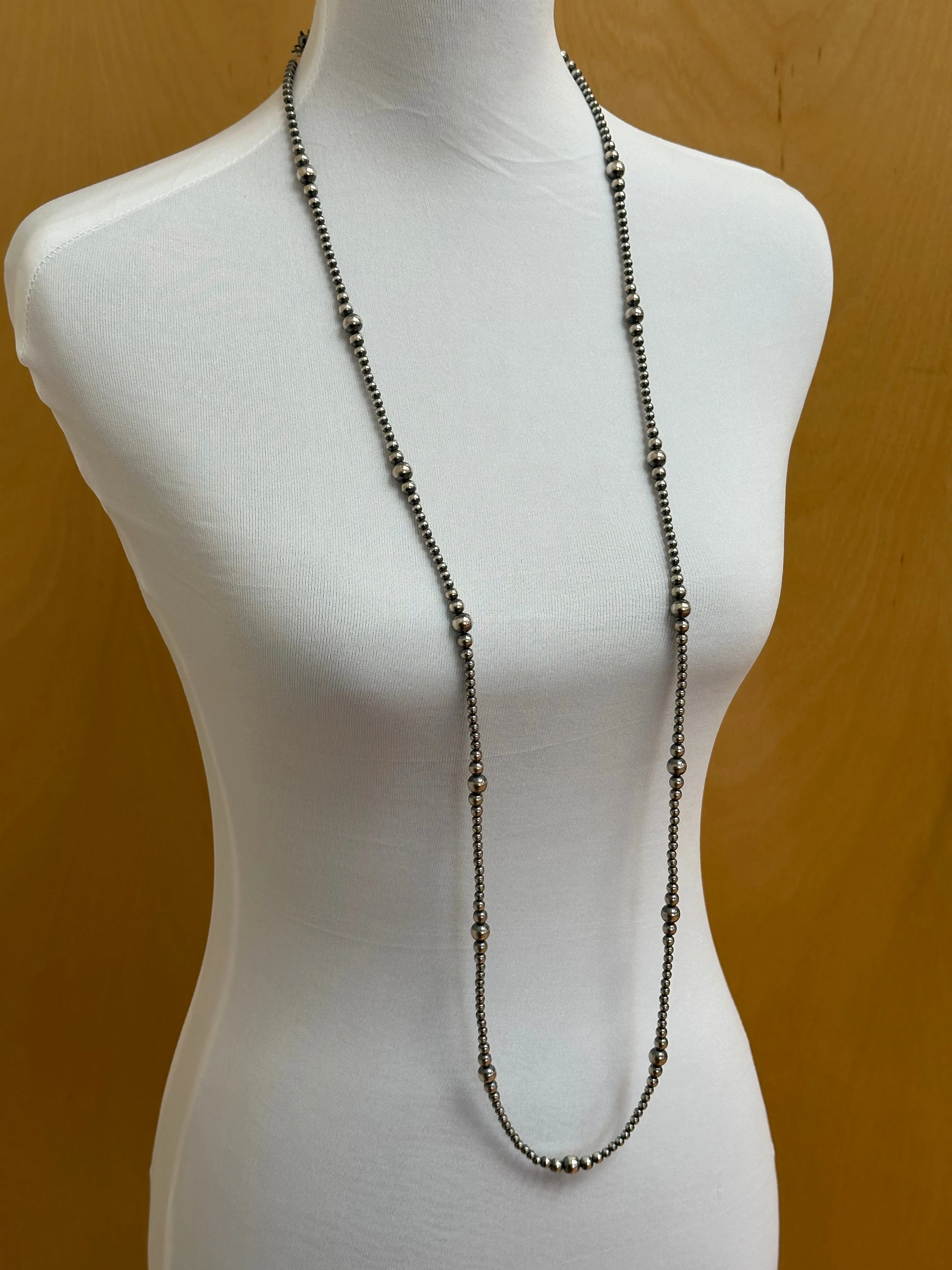 48" 4-8MM Navajo Style Pearl Necklace