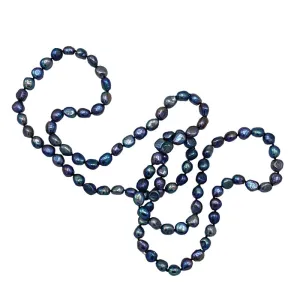 713-10 | 60" BLACK BAROQUE ROPE NECKLACE
