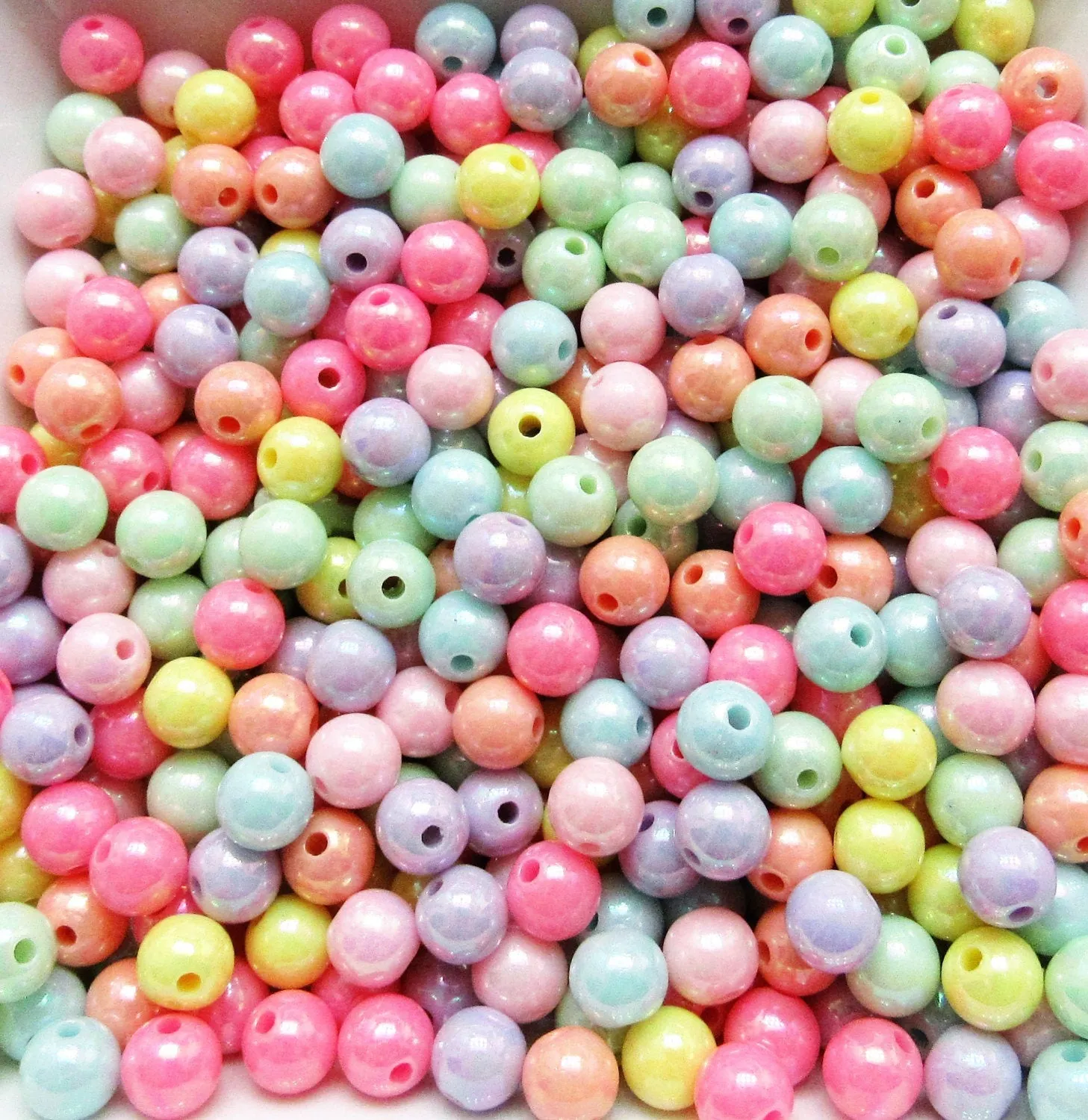 8mm AB Bubblegum Beads, Chunky Bubblegum Beads, Acrylic Beads, Fairy Kawaii Bead, Chunky Bubblegum Bead, Chunky Bead