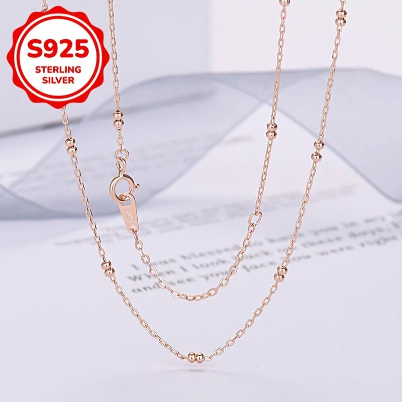 925 Silver Necklace Women Celestial Theme April Birthstone Daily Wear