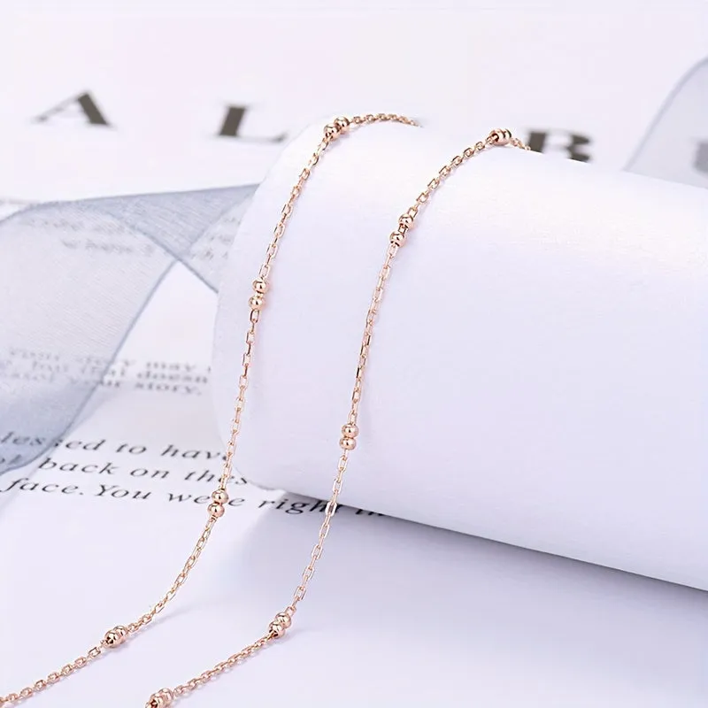 925 Silver Necklace Women Celestial Theme April Birthstone Daily Wear