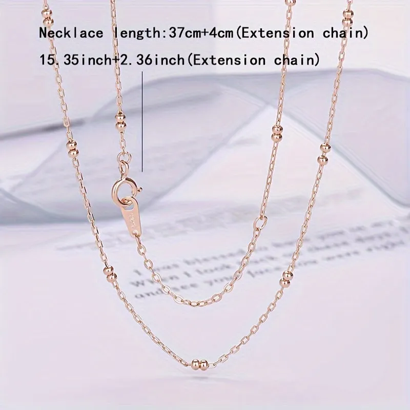 925 Silver Necklace Women Celestial Theme April Birthstone Daily Wear