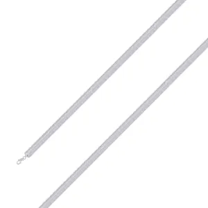 925 Sterling 5mm Silver Herring Bone Chain Size- 9"