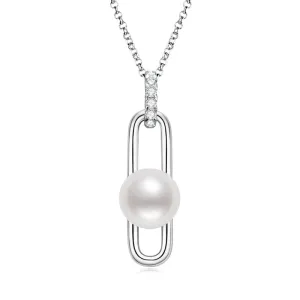 925 Sterling Silver Pearl Pendant Necklace