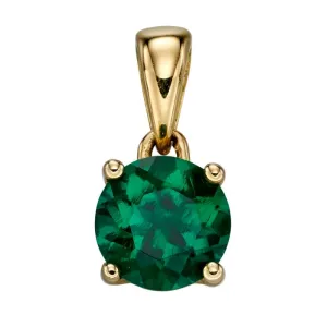 9ct Gold Emerald Pendant