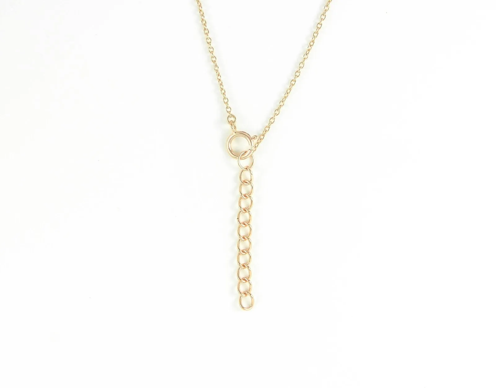 9ct Rose Gold Plated & Cubic Zirconia Leaf Necklace Pendant