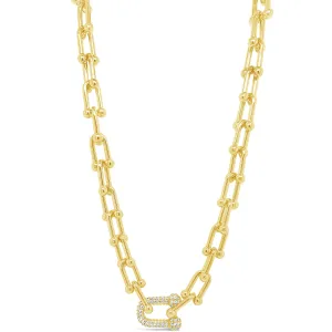 Absolute Gold Oval Chain Linked Necklace