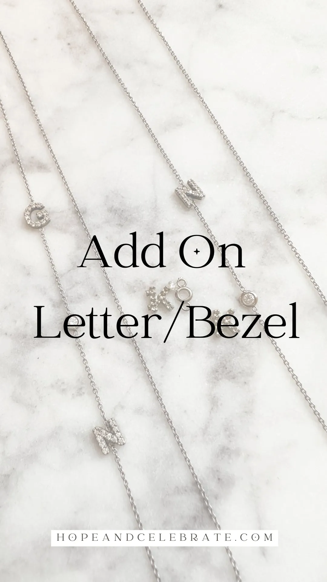 Add On Letter/Bezel to Your 14K Mini Initial Necklace