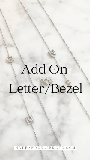 Add On Letter/Bezel to Your 14K Mini Initial Necklace