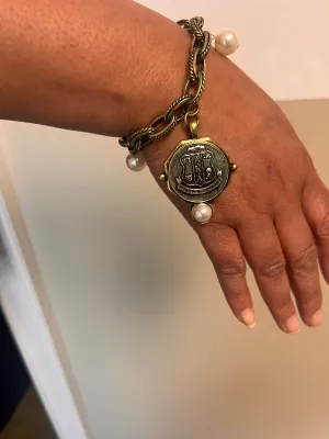 AKA | Chunky Shield Coin Bracelet