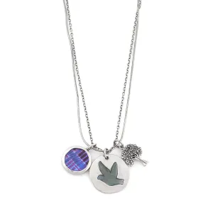 ALL THAT PLAID' - 3 CHARM  NECKLACES #221PP1401 (1D1)