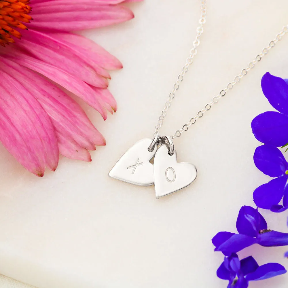 Always be your Player 2 Heart Charm Necklace