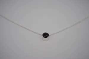 Amethyst Bezel Setting Silver Pendant Necklace