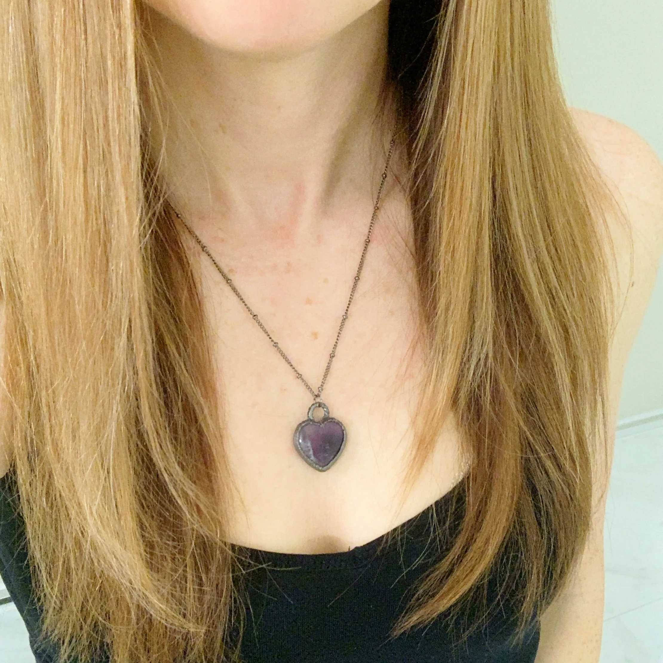 Amethyst Heart Necklace | February Birthstone
