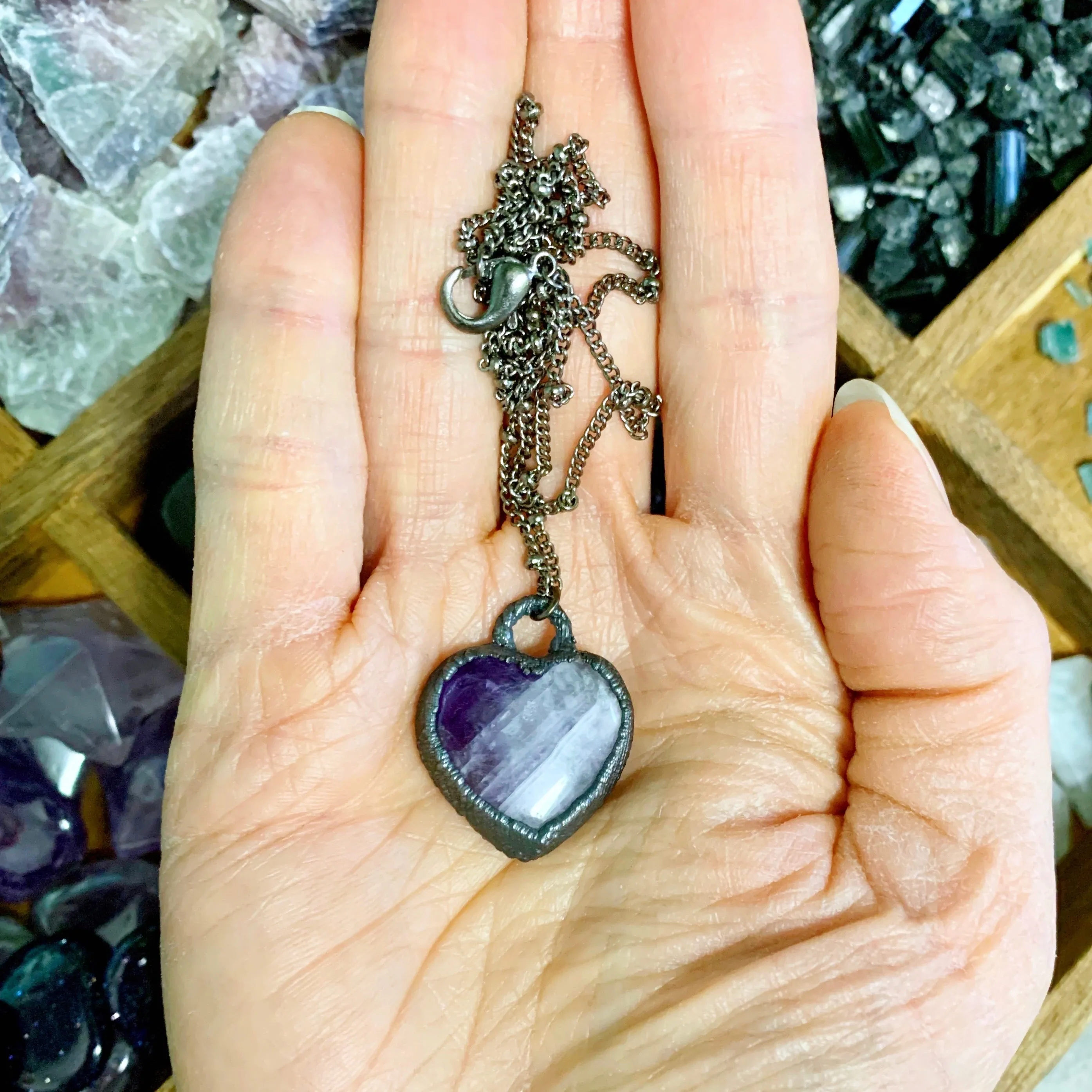 Amethyst Heart Necklace | February Birthstone