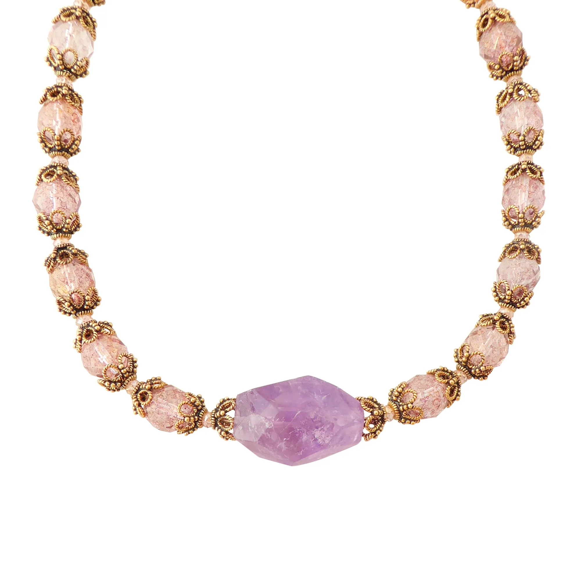 Amethyst rococo necklace