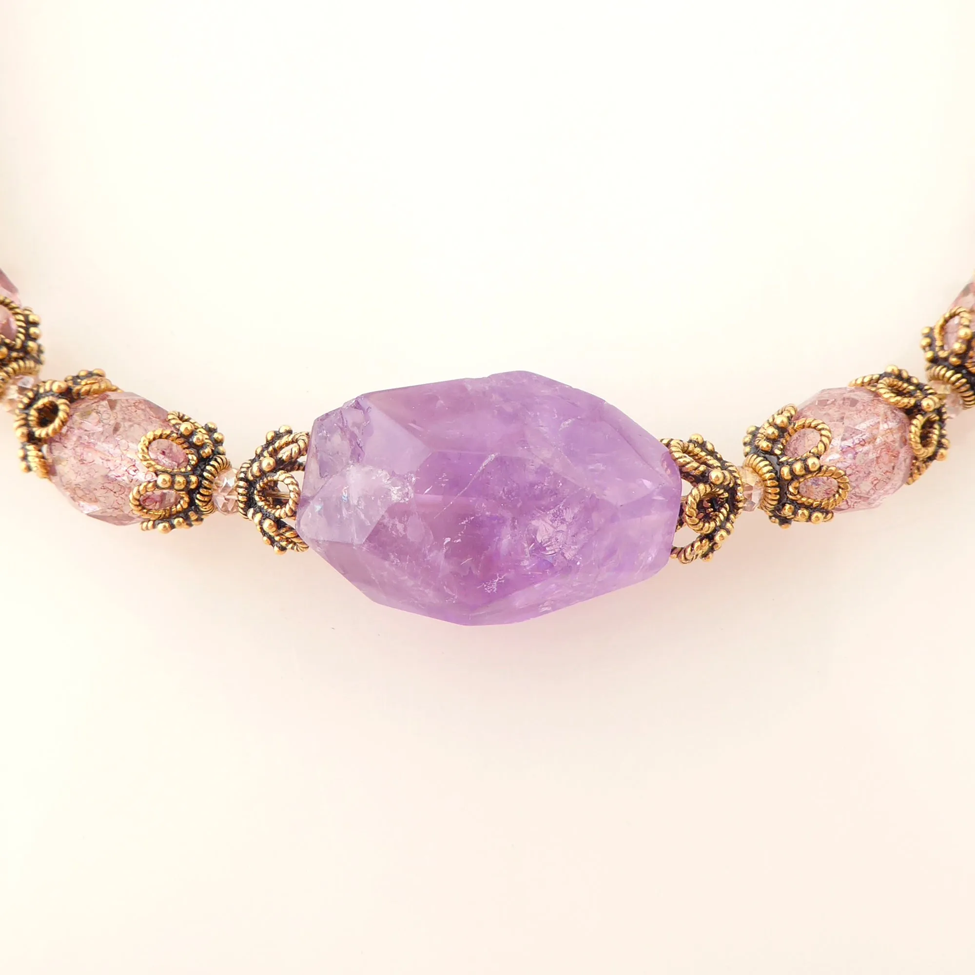 Amethyst rococo necklace
