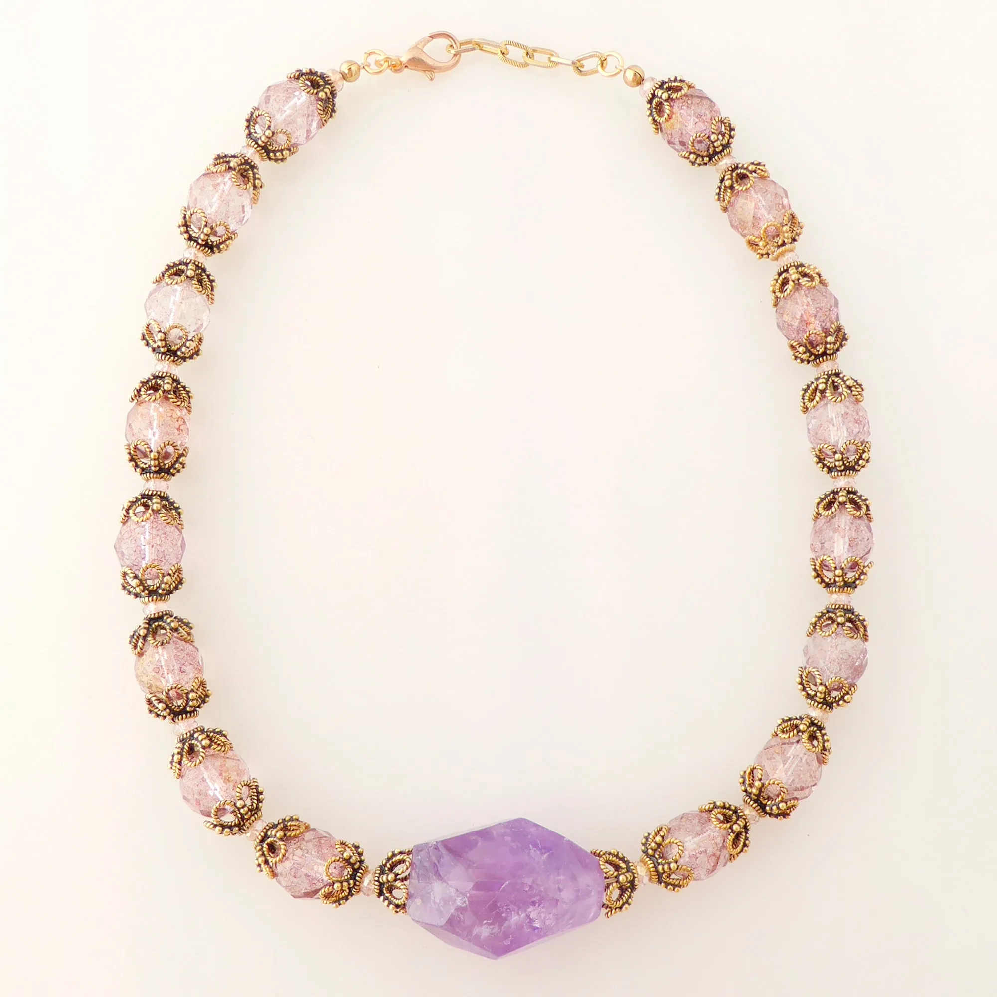 Amethyst rococo necklace