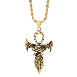 Ancient Egyptian Ankh Cross Eye Of Horus Amulet Necklace