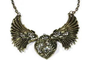 Angel Wings Heart Necklace