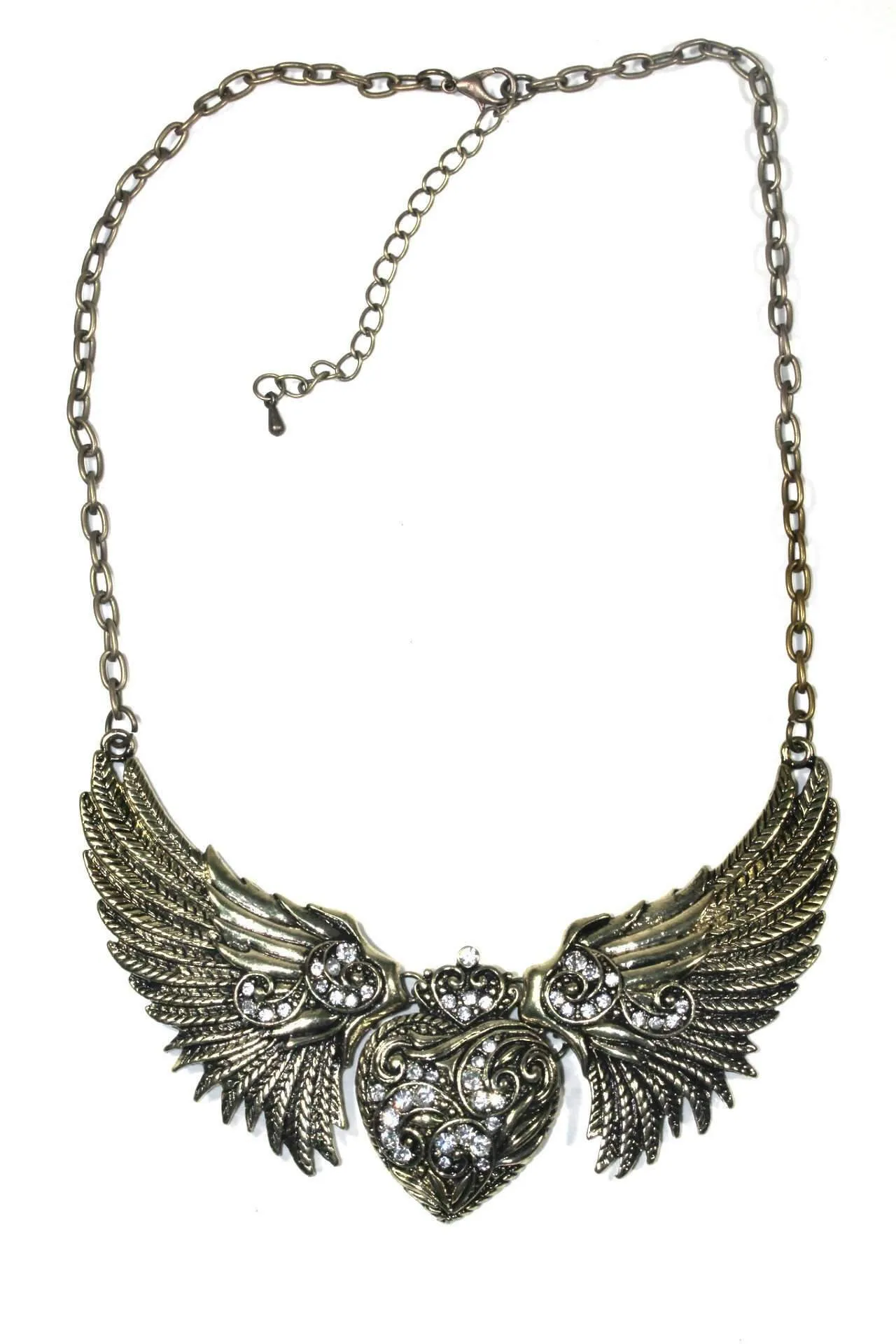 Angel Wings Heart Necklace