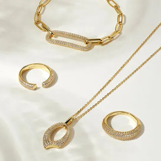 Ania Haie Pave Arrow Pendant