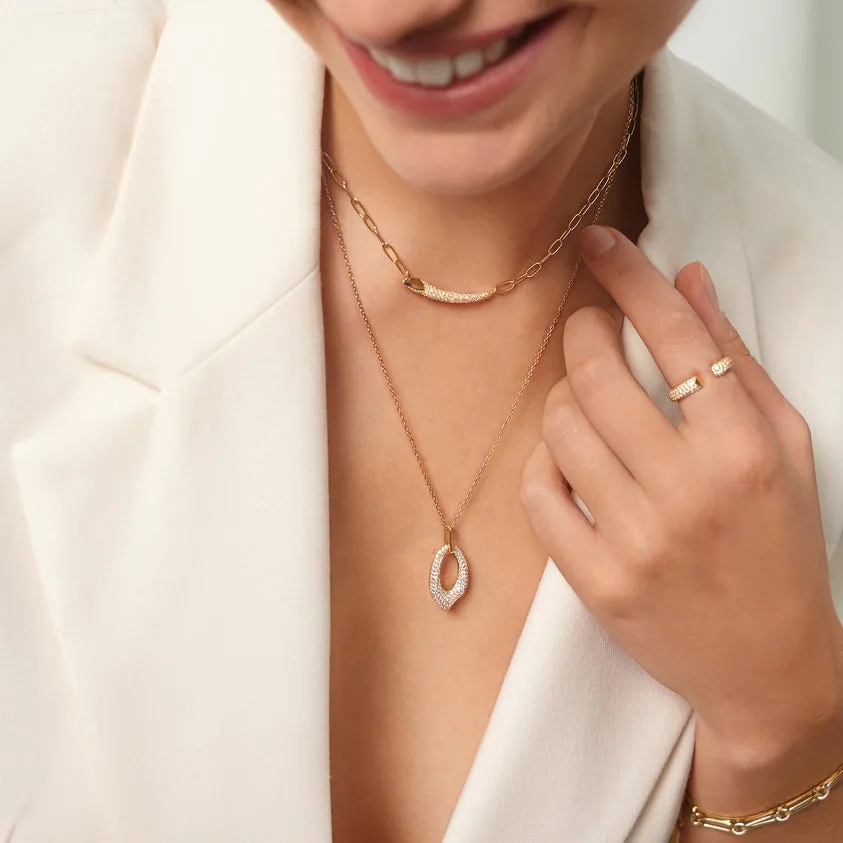 Ania Haie Pave Arrow Pendant