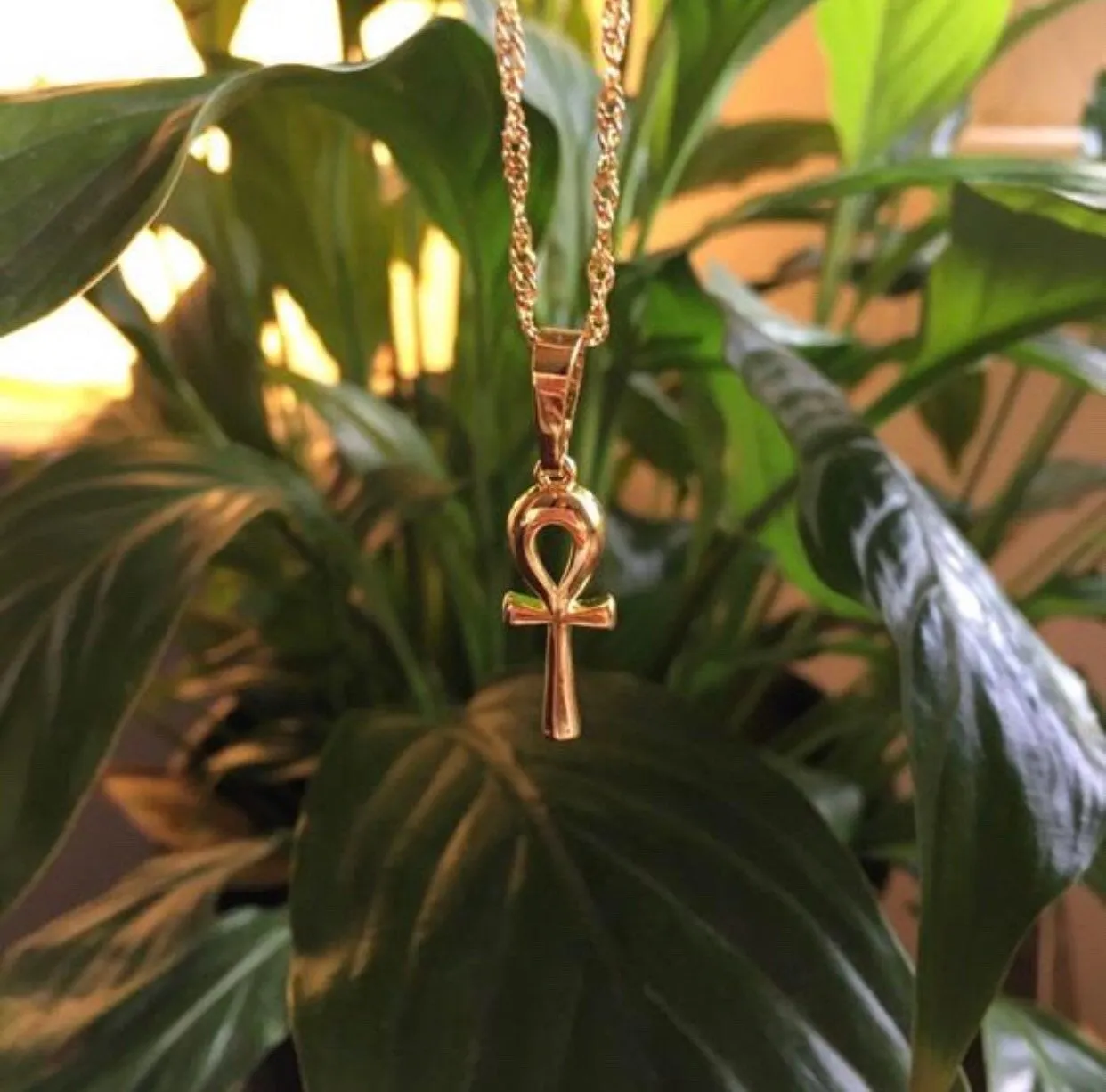 ankh necklace africa necklace and nefertiti necklace 3 piece set