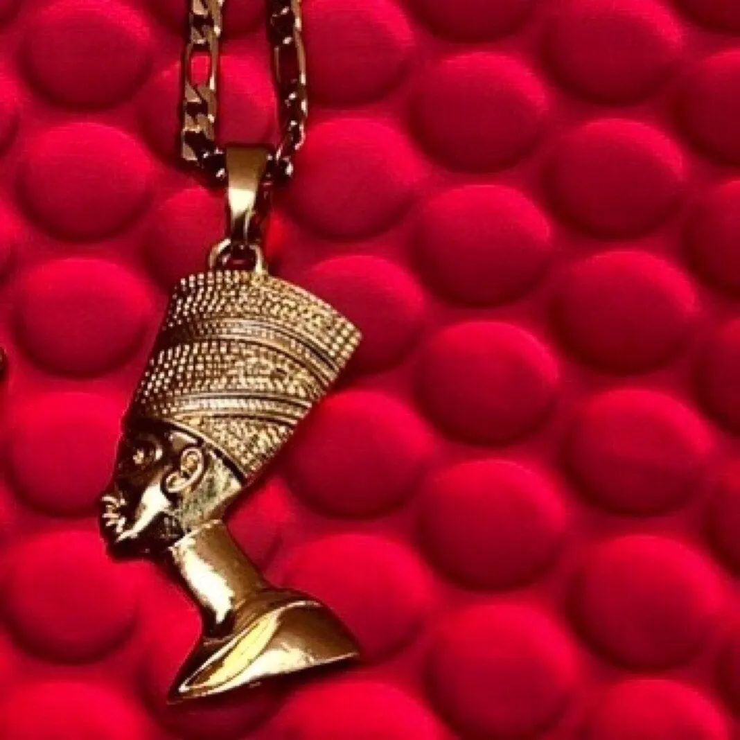 ankh necklace africa necklace and nefertiti necklace 3 piece set