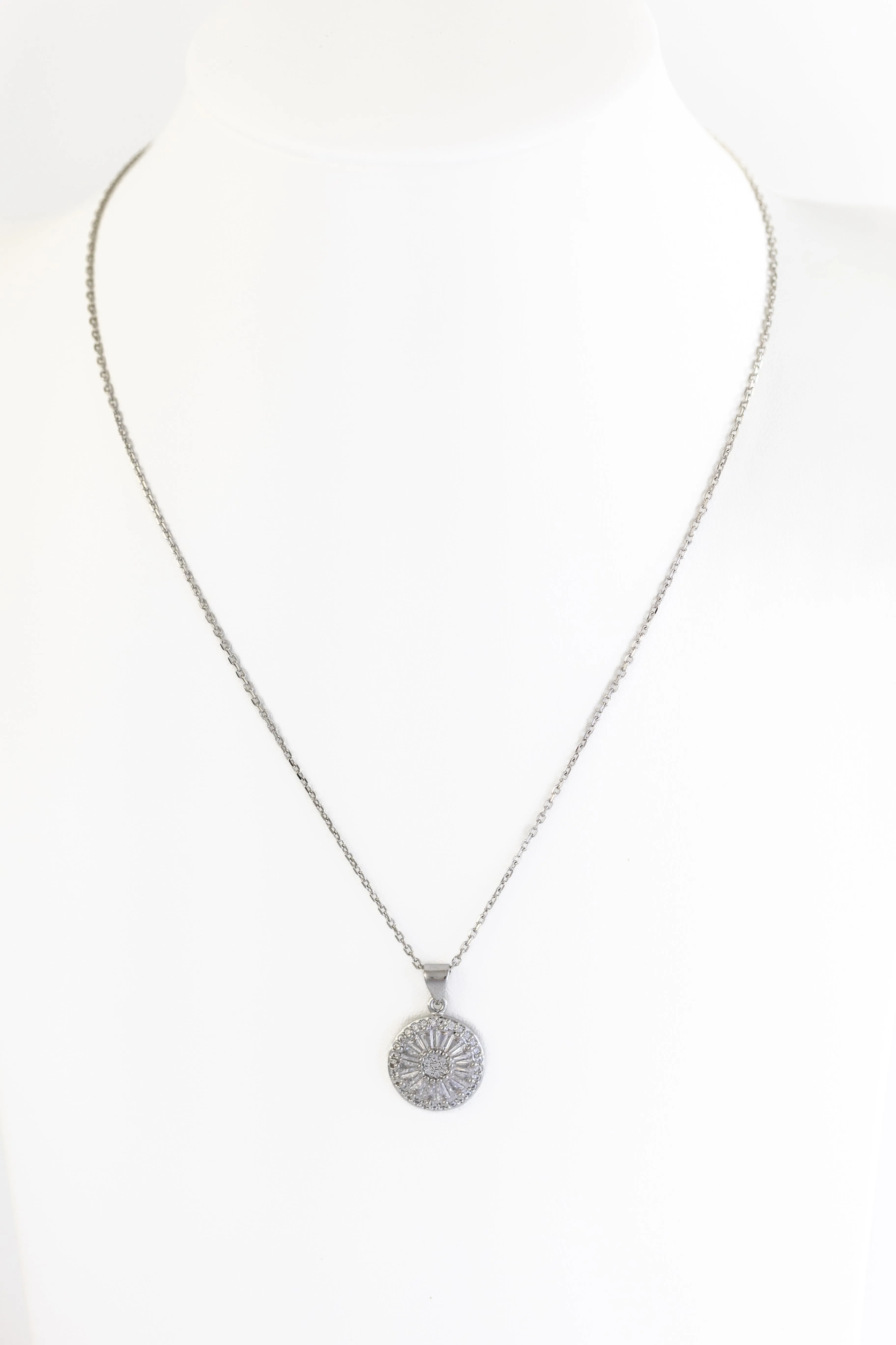 Antique Silver Crystal Necklace