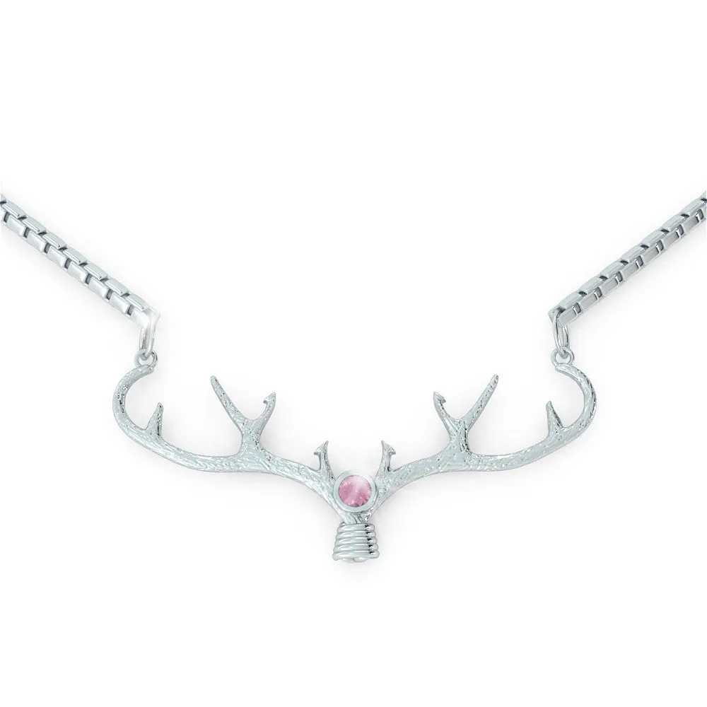 Antler - Birthstone Necklace (.925 silver)