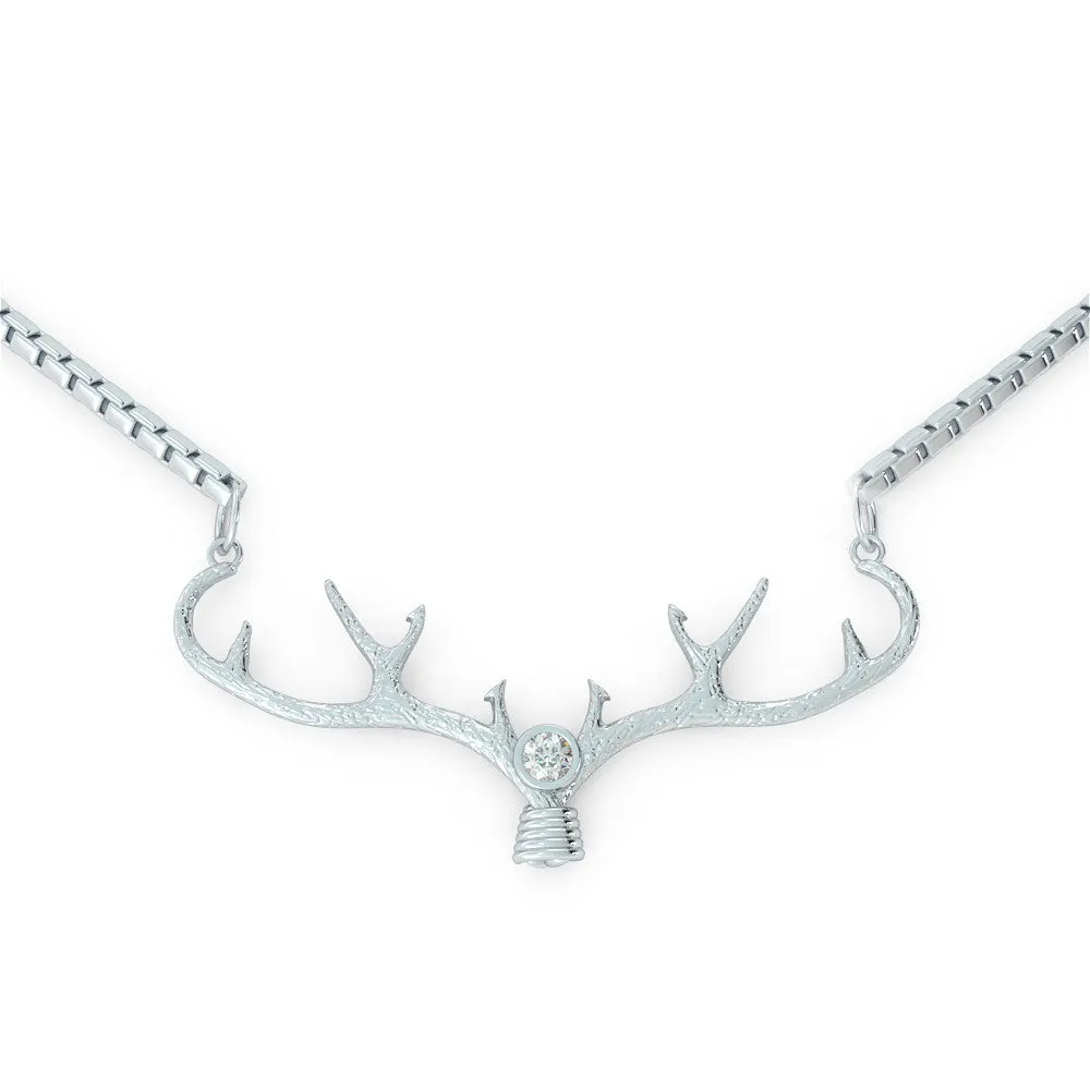 Antler - Birthstone Necklace (.925 silver)