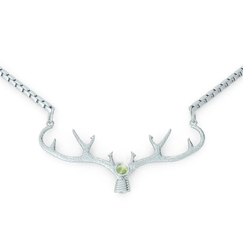Antler - Birthstone Necklace (.925 silver)
