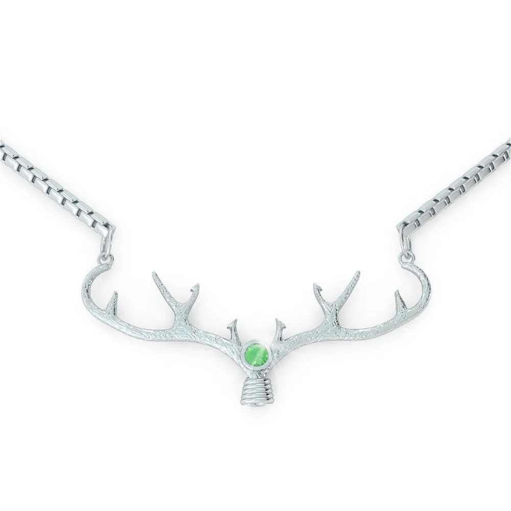 Antler - Birthstone Necklace (.925 silver)