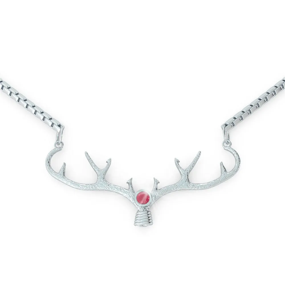Antler - Birthstone Necklace (.925 silver)