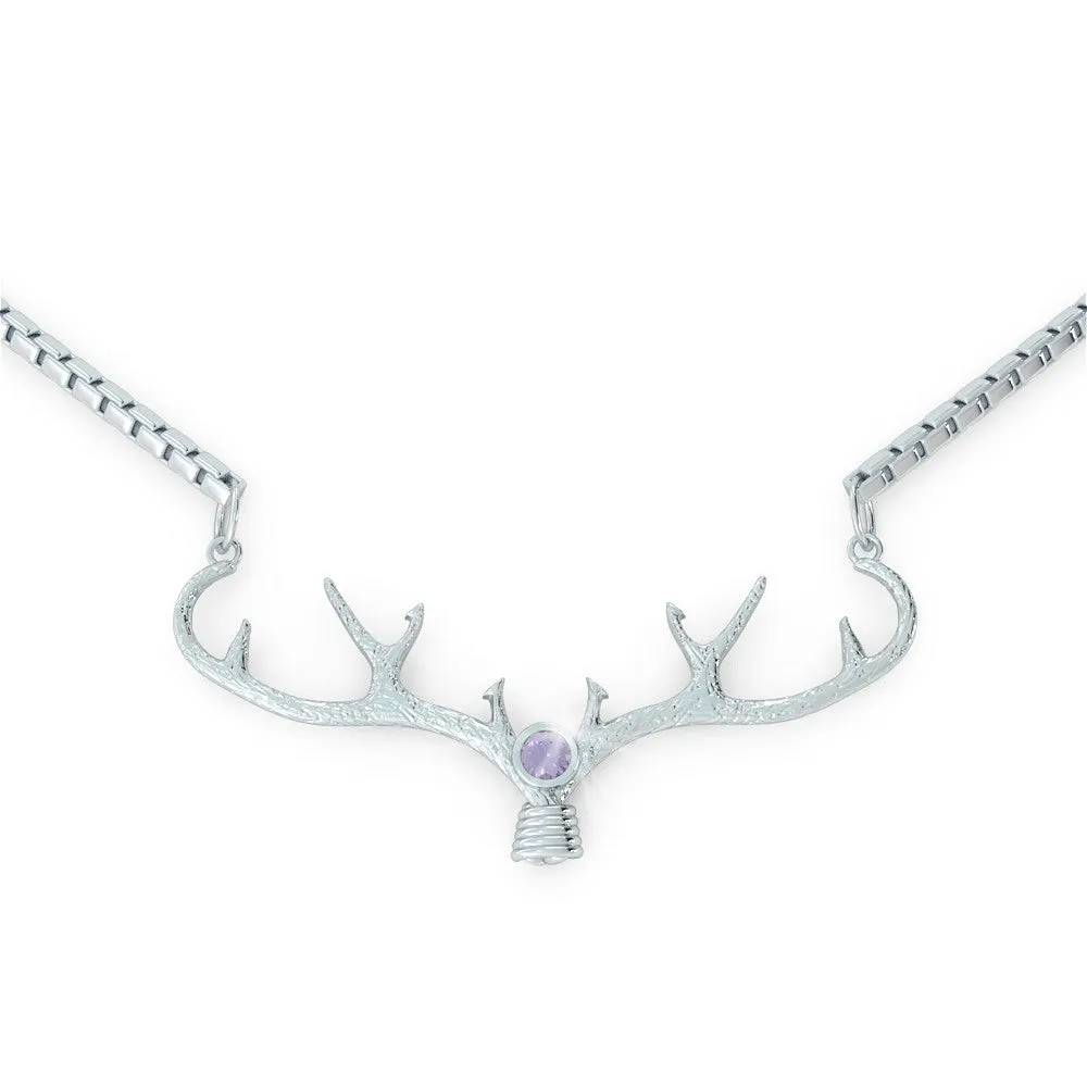 Antler - Birthstone Necklace (.925 silver)