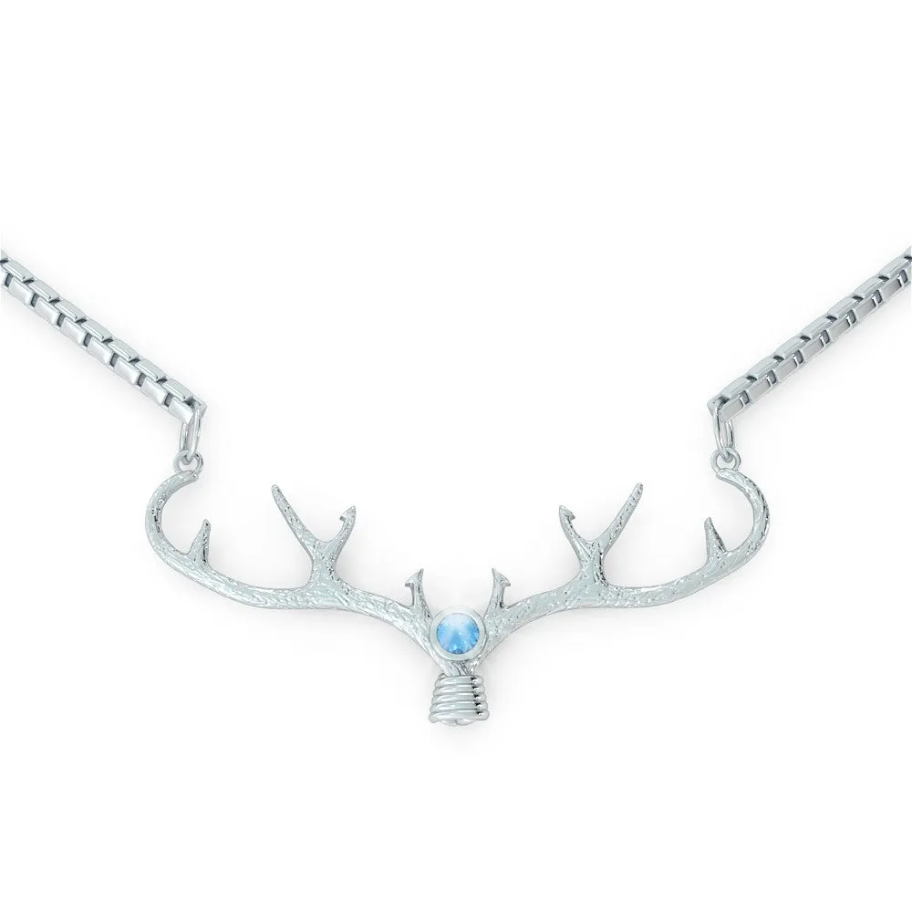 Antler - Birthstone Necklace (.925 silver)
