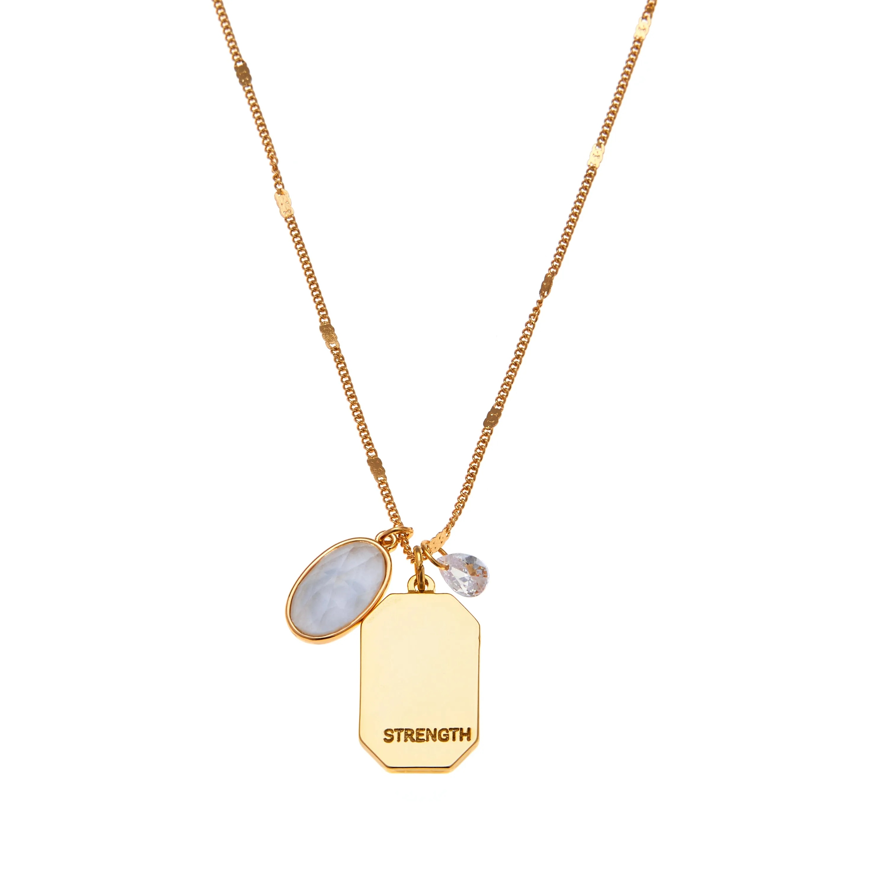 April Birthstone Necklace in Gold