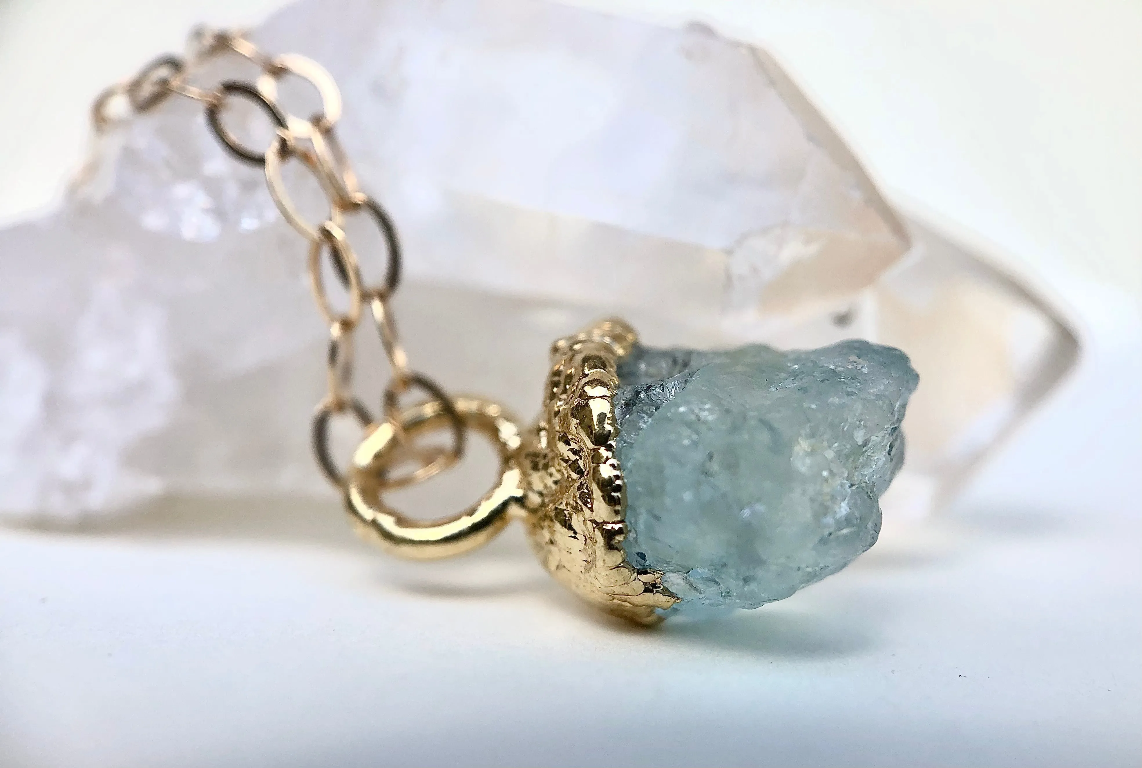 Aquamarine Drop Necklace